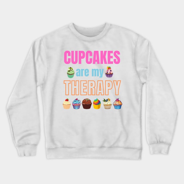 Cupcakes are my therapy Crewneck Sweatshirt by Studio468